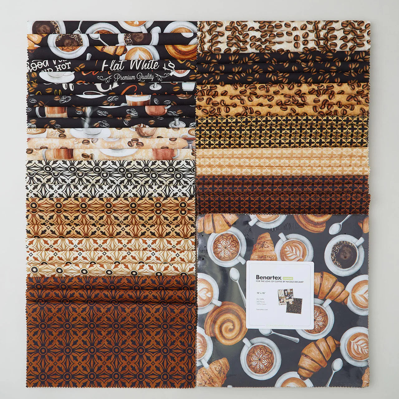 10" x 10" For the Love of Coffee Squares (42 Count)