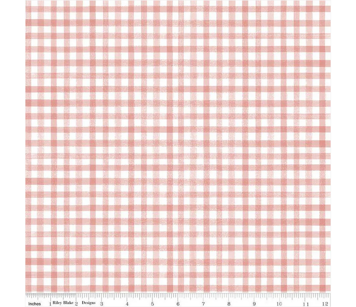 Riley Blake | Apricot Gingham Plaid - 100% Cotton