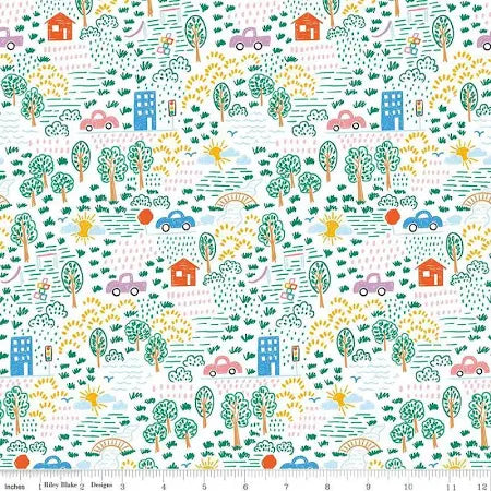 Riley Blake | Crayola White Neighborhood - 100% Cotton
