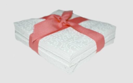 5" x 5" White on White Charm Squares - 100% Cotton (100 Count)