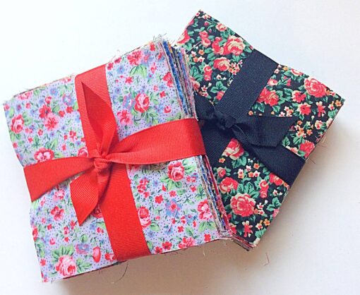 5" x 5" Vintage Floral Calico Squares - 100% Cotton (96 Count)